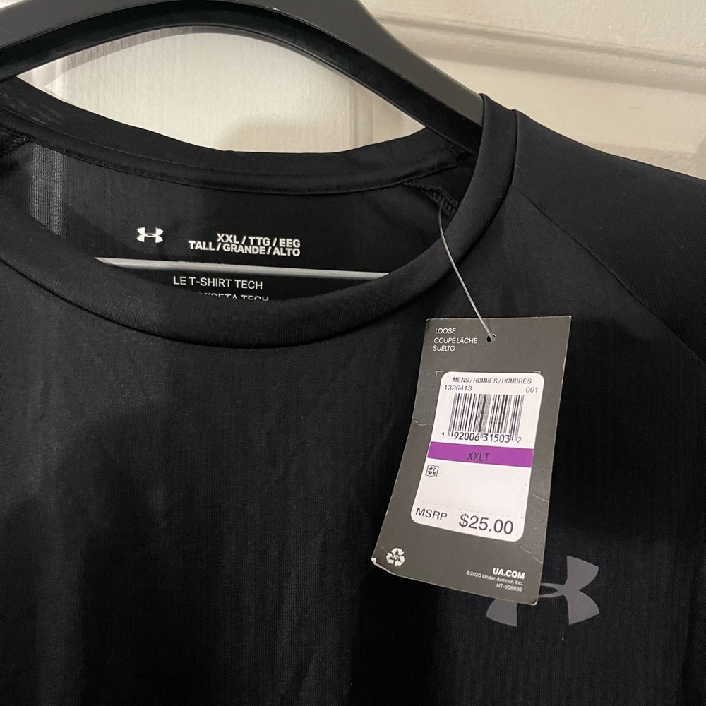 Under Armour Men's Black Shirt XXL/TTL NEW ! - Picture 4 of 5